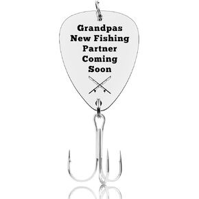 Grandpa to Be Gift Fishing Lure Hook for Grandpa New Grandpa Gift Pregnancy Announcement Gift for Grandfather Promoted to Grandpa Gift Fisherman Gift Christmas Birthday for Grandad