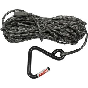 Hawk JAW Hook Hoist Rope | Durable Hunting Treestand Reflective Weather Resistant 35' Long Heavy-duty Braided Poly-Rope with Rubber Coated Hook | 75 LBS Weight Capacity