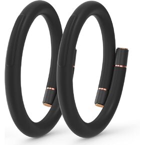2 Pack Mosquito Repellent Bracelets, Insect & Pest Repellent Wristbands for Adults and Kids, DEET Free, Mosquito Repellent Bands Outdoor Patio (16 Replacement Cores - Black)