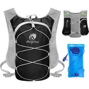 Small Water Backpack, Festival Hydration Vest, Hydro Pack with 2L Water Bladder, Lightweight Hydropack Running Water Vest for Women Men Runners Hiking Camping Biking Climbing