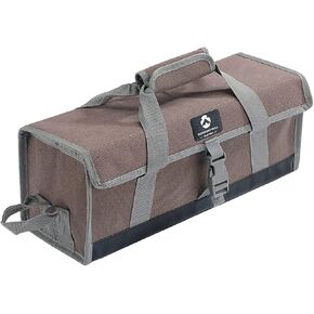 CAMPINGMOON Bottom Waterproof Outdoor Camping Tent Stakes Hammer Multi-Container Storage Box Bag (Canvas, M size(17.7-inch length, B-155C))