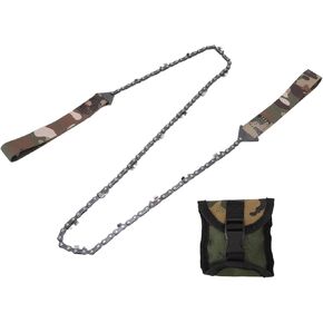 36 Inch Portable Pocket Chainsaw, Rope Chain Saw with Double Sides Teeth Blades, Manganese Steel High Reach Tree Limb Hand Rope Saw for Wood Cutting Camping Hunting Garden Work