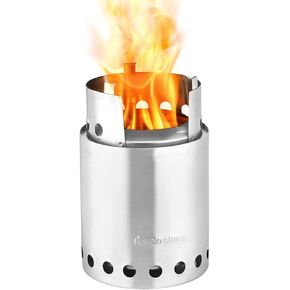 Solo Stove Titan Camping Stove Portable Stove for Backpacking and Outdoor Cooking Great Stainless Steel Camping Backpacking Stove Compact Wood Stove Design-No Batteries or Liquid Fuel Canisters Needed