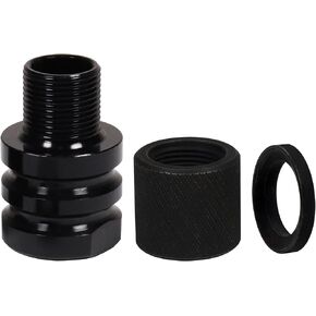 Thread Protector 1/2″ x 36 TPI Thread to 1/2″ x 28 TPI Thread Converter, 1/2 x 36 TPI to 1/2 x 28 TPI, 1/2-36 TPI Thread to 1/2-28 TPI Thread Converter with 1/2″ Crush Washer