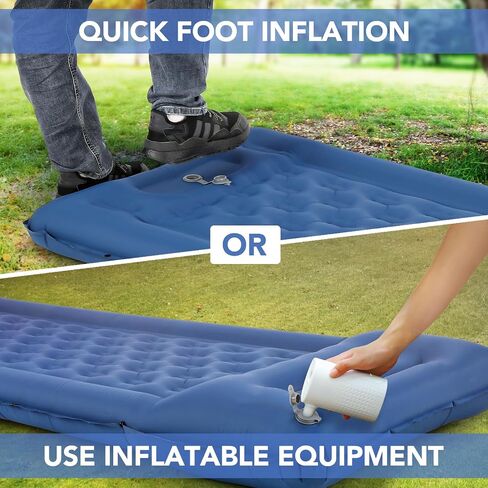 TOMSHOO Sleeping Pad, Ultralight Camping Mat Inflatable Sleeping Mat 77''X28'' Camping Mattress with Pillow Built-in Foot Pump with 2 Carabiners for Camping, Hiking, Travel, Tent in Saudi Arabia