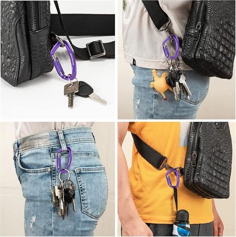 Heavy Duty Carabiner Clips 12KN Aluminum D Ring Double Locking Caribeaner Hooks in Saudi Arabia