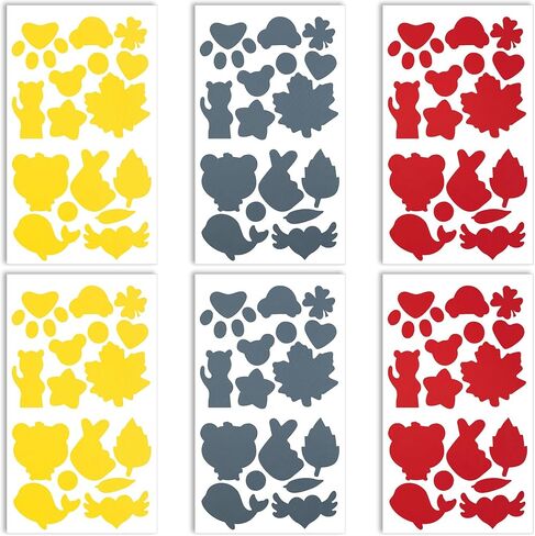OIIKI 6 Sheets Down Puffer Jacket Repair Patch, Self-Adhesive Waterproof Repair Patch, Kids Adults Nylon Patches Tape for Jackets Coat Clothing Tent Sleeping Bags Ski Pants Holes-Red & Yellow & Grey in Saudi Arabia