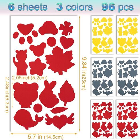OIIKI 6 Sheets Down Puffer Jacket Repair Patch, Self-Adhesive Waterproof Repair Patch, Kids Adults Nylon Patches Tape for Jackets Coat Clothing Tent Sleeping Bags Ski Pants Holes-Red & Yellow & Grey in Saudi Arabia