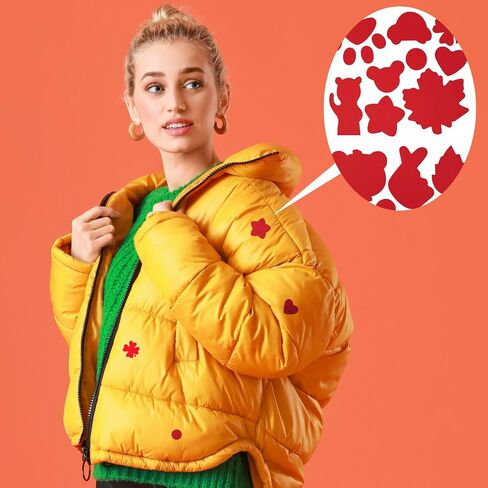 OIIKI 6 Sheets Down Puffer Jacket Repair Patch, Self-Adhesive Waterproof Repair Patch, Kids Adults Nylon Patches Tape for Jackets Coat Clothing Tent Sleeping Bags Ski Pants Holes-Red & Yellow & Grey in Saudi Arabia