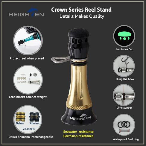 HEIGHTEN Fishing Spinning Reel Stand for Shimano Stradic FL FM Stella Vanford Vanquish Nasci Twinpower Daiwa Fuego Ballistic Certate Exist Luvias Tatula in Kuwait