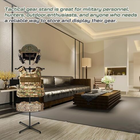 Tactical Body Armor Stand Military Tactical Gear Stand Black Tactical Vest Hanger Tactical Gear Support for Motorcycle Helmet Indoor Home Display Organizer in Saudi Arabia