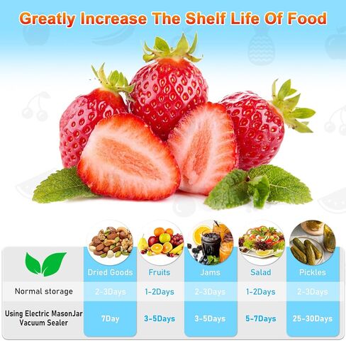 سدادة مكنسة كهربائية من ماسون، ماكينة إغلاق لحفظ الطعام من سينفيترون، مجموعة سدادة كهربائية لاسلكية لبرطمانات ميسون ذات الفم العريض والفم العادي، لتخزين الطعام باللون الأسود... in Kuwait