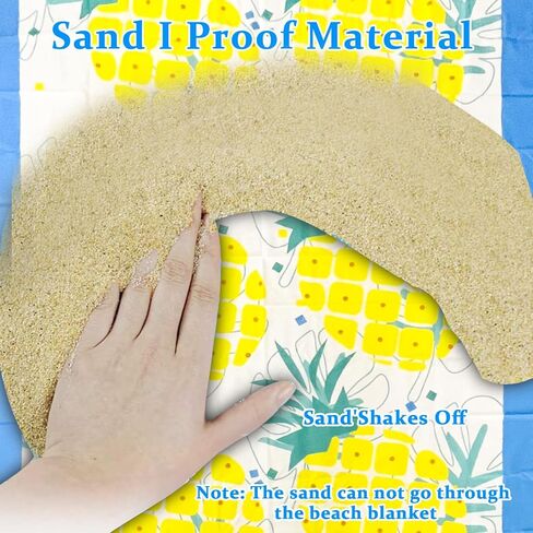 Waterproof Sandproof Beach Blanket-Extra Large,Lightweight,Durable,Perfect for Travel,Hiking,Camping,Vacation Beach-includes 4 Stakes and Carry Bag (Foliage) in Saudi Arabia