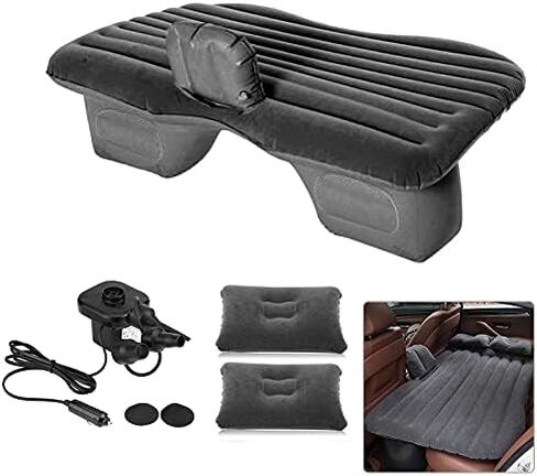 Inflatable Car Air Mattress, Back Seat Bed Mattress for Car Camping Travel with Air-Pump and 2 Pillows Air Bed fits Universal SUV Truck in Saudi Arabia