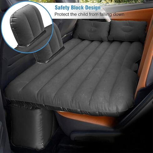 Inflatable Car Air Mattress, Back Seat Bed Mattress for Car Camping Travel with Air-Pump and 2 Pillows Air Bed fits Universal SUV Truck in Saudi Arabia