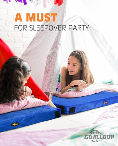 3 INCH Thick Memory Foam Camping Mattress Pad Cot Size, Portable Floor Sleeping Mat Sleepover Guest Bed Roll Up Mattress for Indoor Outdoor Travel in Kuwait