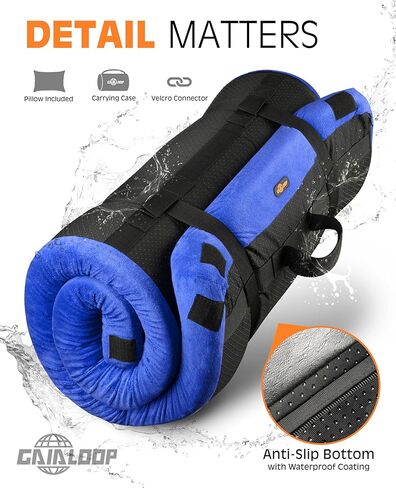 3 INCH Thick Memory Foam Camping Mattress Pad Cot Size, Portable Floor Sleeping Mat Sleepover Guest Bed Roll Up Mattress for Indoor Outdoor Travel in Kuwait