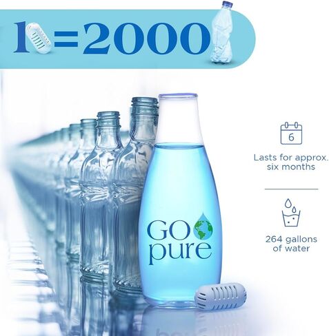 PURIBLOC GOpure Water Purifier, Portable Water Filter, Pod Water Filter System, Ideal for Camping, Backpacking, Running Water Bottle, and More, Pack of 2 in Saudi Arabia