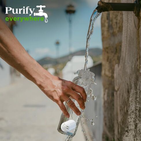PURIBLOC GOpure Water Purifier, Portable Water Filter, Pod Water Filter System, Ideal for Camping, Backpacking, Running Water Bottle, and More, Pack of 2 in Saudi Arabia