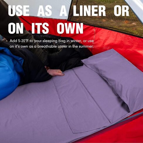 3 Set Sleeping Bag Liner Camping Travel Lightweight Portable Adult Sleeping Bag Sheets Comfortable Sleep Liners Single Sleep Sack for Traveling, Hostels and Camping in Saudi Arabia