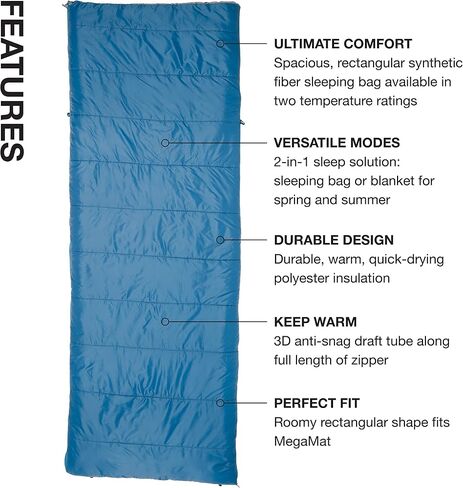 Exped MegaSleep 25F | Versatile and Reversible Sleeping Bag | Spring and Summer Sleeping Bag | Lightweight Anti-Snap Sleeping Bag | Single/Duo & Medium/Large in Saudi Arabia