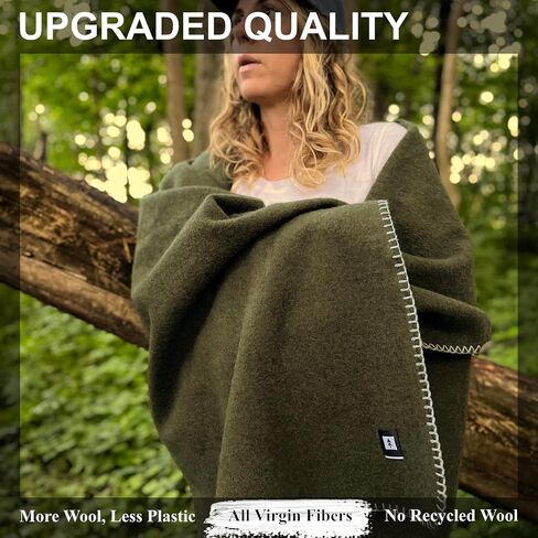 EKTOS 100% Virgin Wool Blanket, 50" x 60", Small, Ideal for Fire Pit or Campfire (Charcoal, Throw Size) in Saudi Arabia