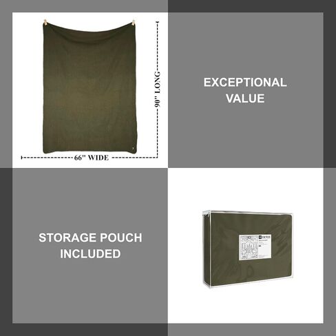 EKTOS 100% Virgin Wool Blanket, 50" x 60", Small, Ideal for Fire Pit or Campfire (Charcoal, Throw Size) in Saudi Arabia