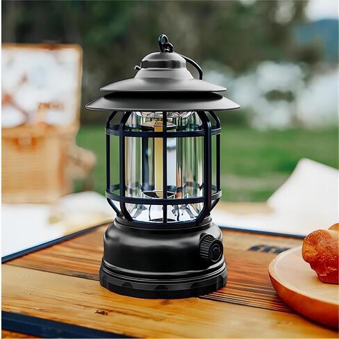 Rechargeable camping lantern,outdoor camping light with USB charging port,Fearless of wind and rain,suitable for camping,garden,courtyard,and lawn use in Saudi Arabia