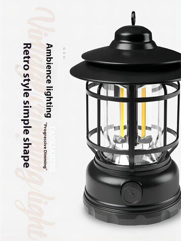 Rechargeable camping lantern,outdoor camping light with USB charging port,Fearless of wind and rain,suitable for camping,garden,courtyard,and lawn use in Saudi Arabia