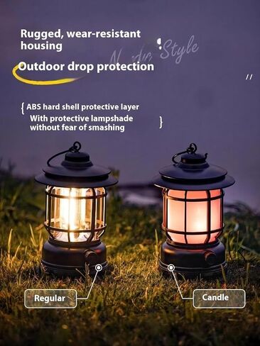 Rechargeable camping lantern,outdoor camping light with USB charging port,Fearless of wind and rain,suitable for camping,garden,courtyard,and lawn use in Saudi Arabia