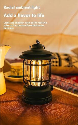 Rechargeable camping lantern,outdoor camping light with USB charging port,Fearless of wind and rain,suitable for camping,garden,courtyard,and lawn use in Saudi Arabia