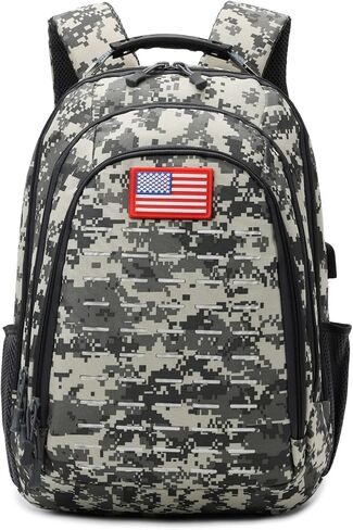 Camo Backpack,Small Tactical Backpack for outdoor,Military Teen Boys Backpacks for School with USB Charging Port,40L in Saudi Arabia
