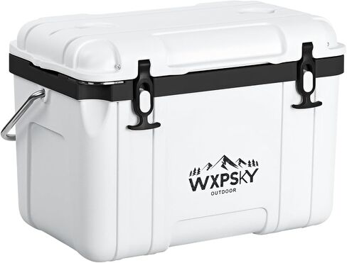 Rotomolded Cooler, 27Qt Hard Cooler with Heavy Duty Handles, Drain Outlet, Ice Retention to 3-5 Days, Insulated Ice Chest for Camping/Beach/Tailgating Boat Fishing & More in Saudi Arabia