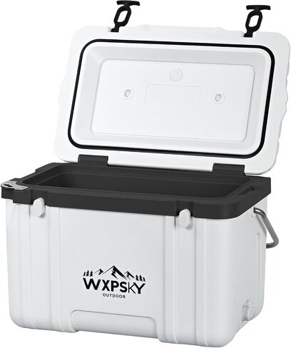 Rotomolded Cooler, 27Qt Hard Cooler with Heavy Duty Handles, Drain Outlet, Ice Retention to 3-5 Days, Insulated Ice Chest for Camping/Beach/Tailgating Boat Fishing & More in Saudi Arabia