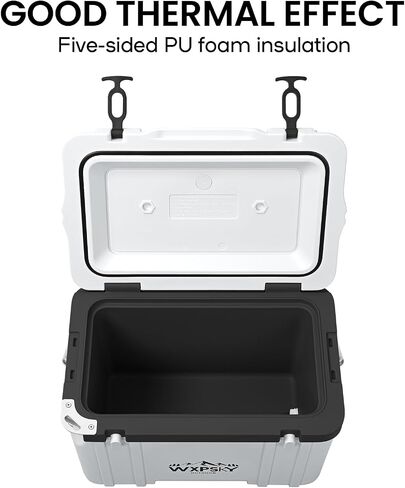 Rotomolded Cooler, 27Qt Hard Cooler with Heavy Duty Handles, Drain Outlet, Ice Retention to 3-5 Days, Insulated Ice Chest for Camping/Beach/Tailgating Boat Fishing & More in Saudi Arabia