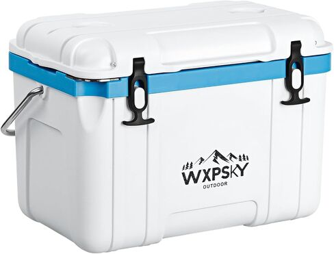 Rotomolded Cooler, 27Qt Hard Cooler with Heavy Duty Handles, Drain Outlet, Ice Retention to 3-5 Days, Insulated Ice Chest for Camping/Beach/Tailgating Boat Fishing & More in Saudi Arabia