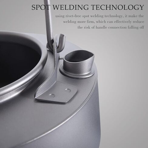 Boundless Voyage Camping 700ml Titanium Kettle with Folding Handle Big Capacity Pot Outdoor Tableware Drinkware Ti3100D in Saudi Arabia
