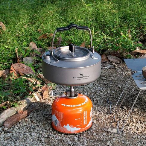 Boundless Voyage Camping 700ml Titanium Kettle with Folding Handle Big Capacity Pot Outdoor Tableware Drinkware Ti3100D in Saudi Arabia
