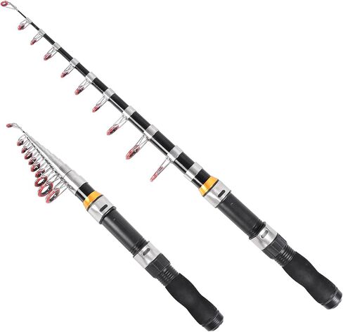 صنارة صيد تلسكوبية صغيرة، قصبة صيد صغيرة قابلة للطي للمياه المالحة والمياه العذبة، تصميم خفيف الوزن وصغير الحجم in Kuwait