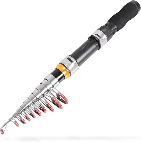 صنارة صيد تلسكوبية صغيرة، قصبة صيد صغيرة قابلة للطي للمياه المالحة والمياه العذبة، تصميم خفيف الوزن وصغير الحجم in Kuwait