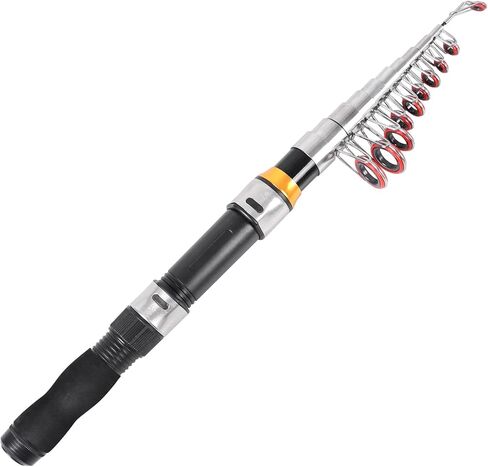 صنارة صيد تلسكوبية صغيرة، قصبة صيد صغيرة قابلة للطي للمياه المالحة والمياه العذبة، تصميم خفيف الوزن وصغير الحجم in Kuwait