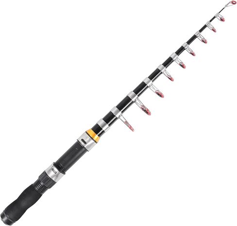 صنارة صيد تلسكوبية صغيرة، قصبة صيد صغيرة قابلة للطي للمياه المالحة والمياه العذبة، تصميم خفيف الوزن وصغير الحجم in Kuwait