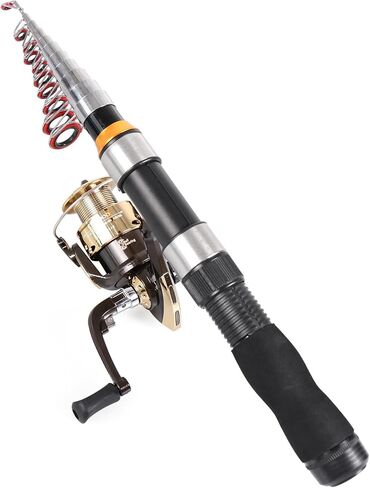 صنارة صيد تلسكوبية صغيرة، قصبة صيد صغيرة قابلة للطي للمياه المالحة والمياه العذبة، تصميم خفيف الوزن وصغير الحجم in Kuwait