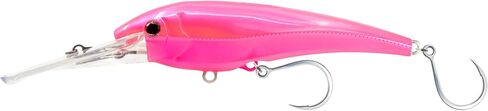 Nomad Design DTX Minnow 200 مع نظام Autotune حاصل على براءة اختراع - حركة السباحة المتعثرة، BKK Diablo 5X Singles 11/0 Hooks، 200 SNK 8، 40 قدم، وردي فاقع in Saudi Arabia