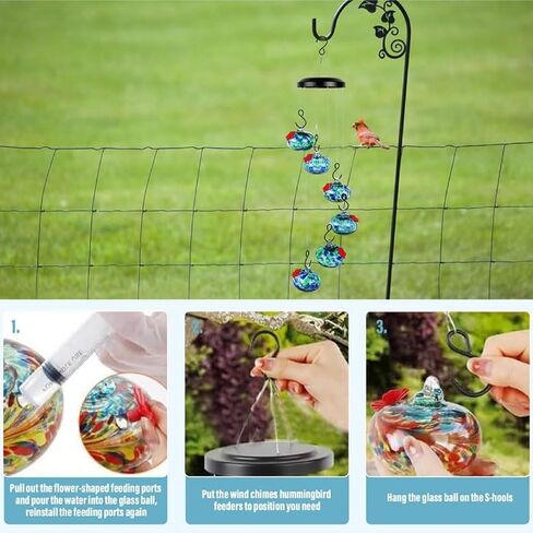 Charming Wind Chimes Hummingbird feeders, 2024 New Window Bird Feeders for Viewing, Wind Chime Hummingbird Hanging Feeder for Outdoors,Ant and Bee Proof Feeder (Red) in Saudi Arabia