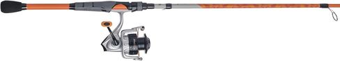 Abu Garcia 7’ Max PRO Fishing Rod and Reel Spinning Combo, 5+1 Ball Bearings with Lightweight Aluminum Spool, 2-Piece Rod, Orange in Saudi Arabia