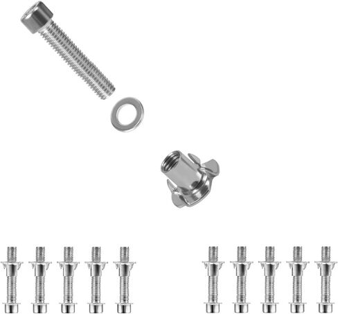 10PCS Screws Set, Climbing Holds Installation Hardware Accessories - 10 M10 Bolts, 10 Flat Washers, 10 T-nuts in Kuwait