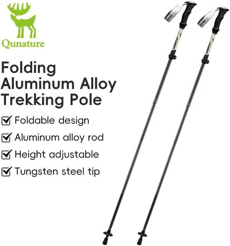 7075 Aluminium Alloy Hiking Poles, Pack of 2 Collapsible Lightweight Hiking Pole,Outdoor Hiking Pole in Saudi Arabia