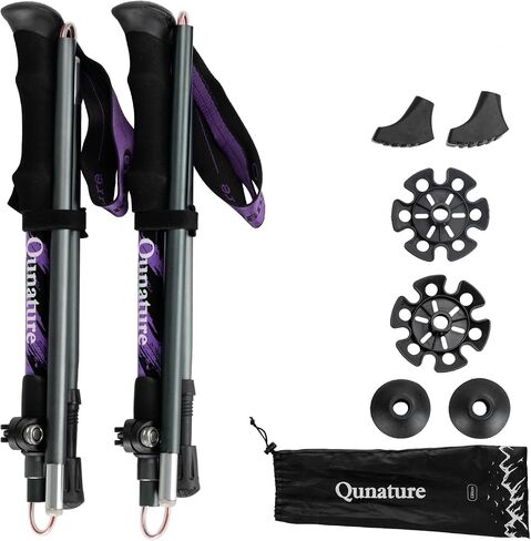 7075 Aluminium Alloy Hiking Poles, Pack of 2 Collapsible Lightweight Hiking Pole,Outdoor Hiking Pole in Saudi Arabia