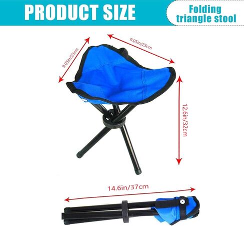 Folding Camping Chair Outdoor Portable Tripod Stool Lightweight Portable Chair Small 3-Legged for Hiking Camping Fishing Picnic Beach BBQ Travel in Saudi Arabia
